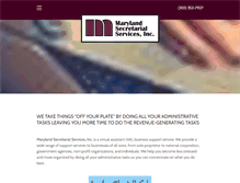 Tablet Screenshot of marylandsecretarial.com